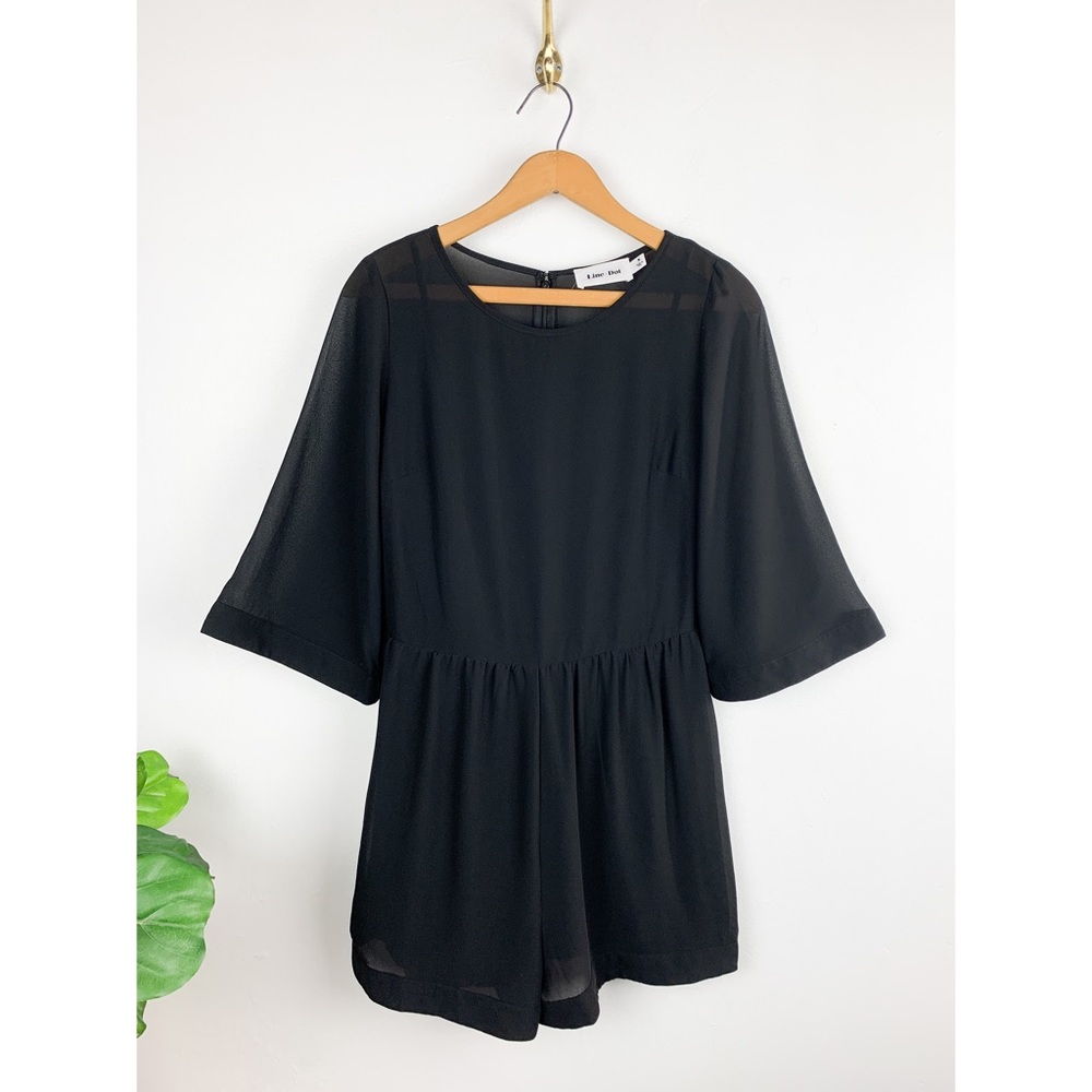 Revolve Line + Dot Celeste Black Sheer Romper Sz S - Picture 3 of 12